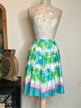 Audrey K circle skater flamingo skirt (Item #49)